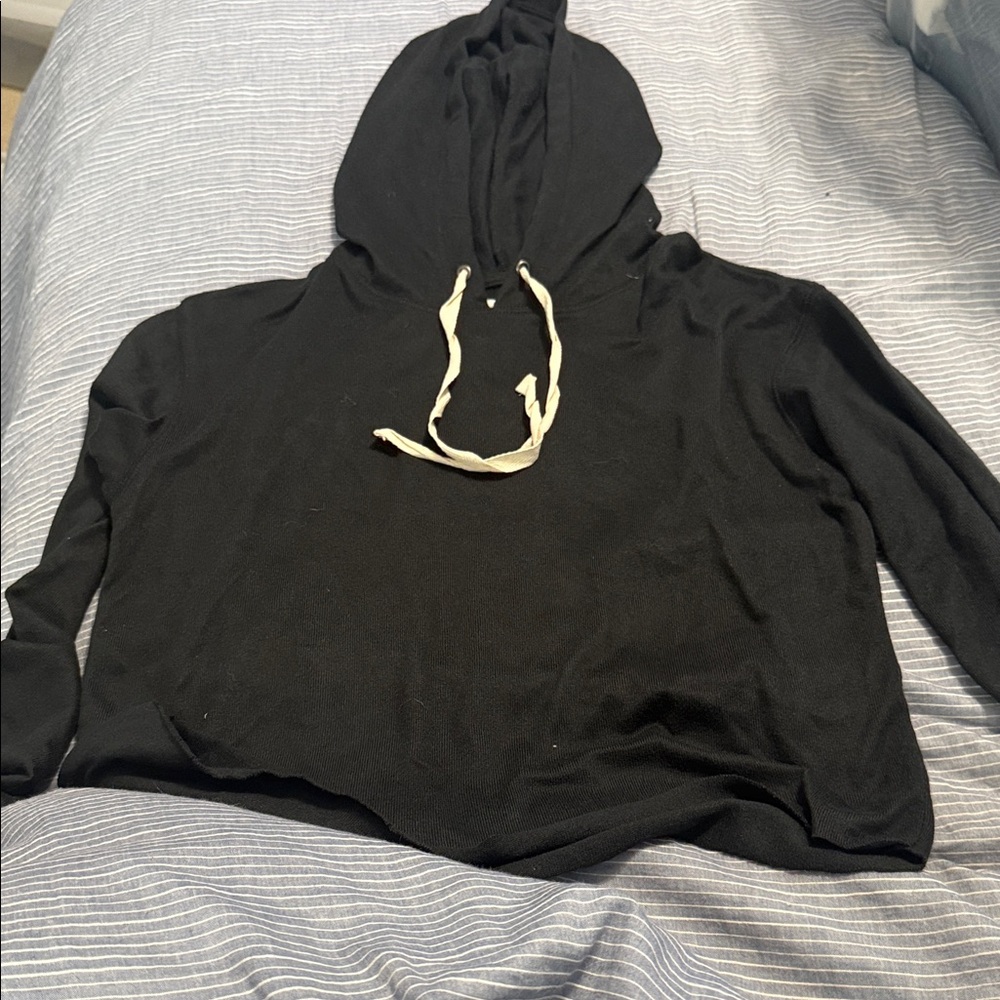 Black Hooded Sweater